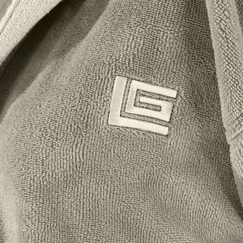 Μπουρνούζι Guy Laroche Monogram Khaki Λευκά Είδη Μπάνιου Μπουρνούζια Ανδρικά Spitishop