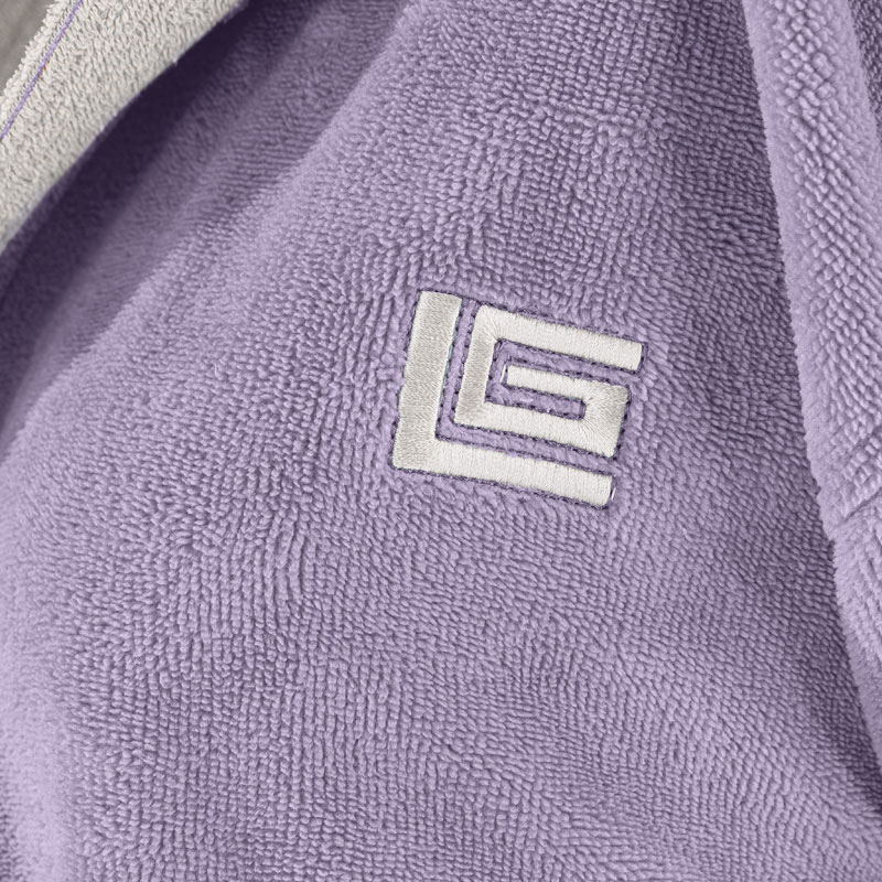 Μπουρνούζι Guy Laroche Monogram Lavender Λευκά Είδη Μπάνιου Μπουρνούζια Γυναικεία Spitishop
