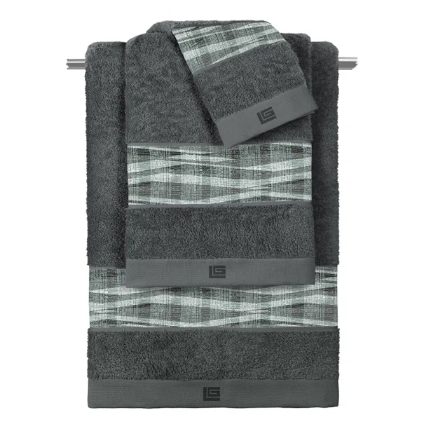 Πετσέτες Μπάνιου (Σετ 3τμχ) Guy Laroche Active Mint - Anthracite