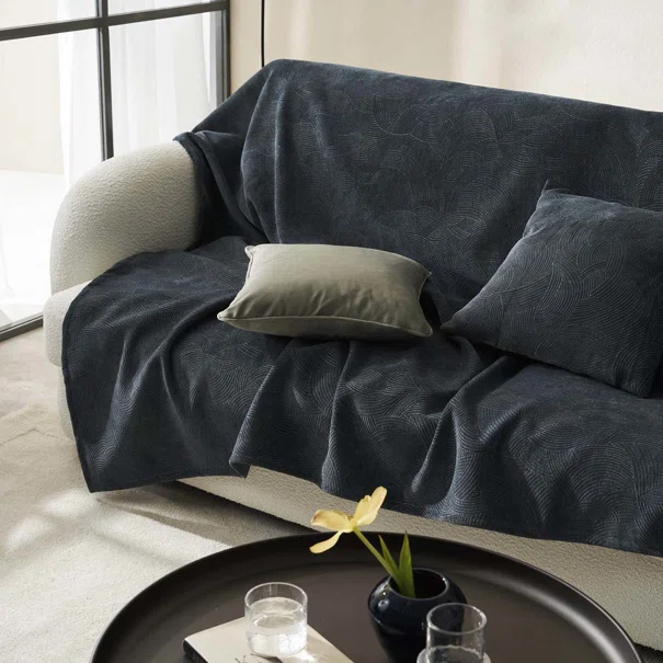 Ριχτάρι Καναπέ Τριθέσιου Βελουτέ (180x310) Gofis Home Nimbus Pearl Grey 447/42