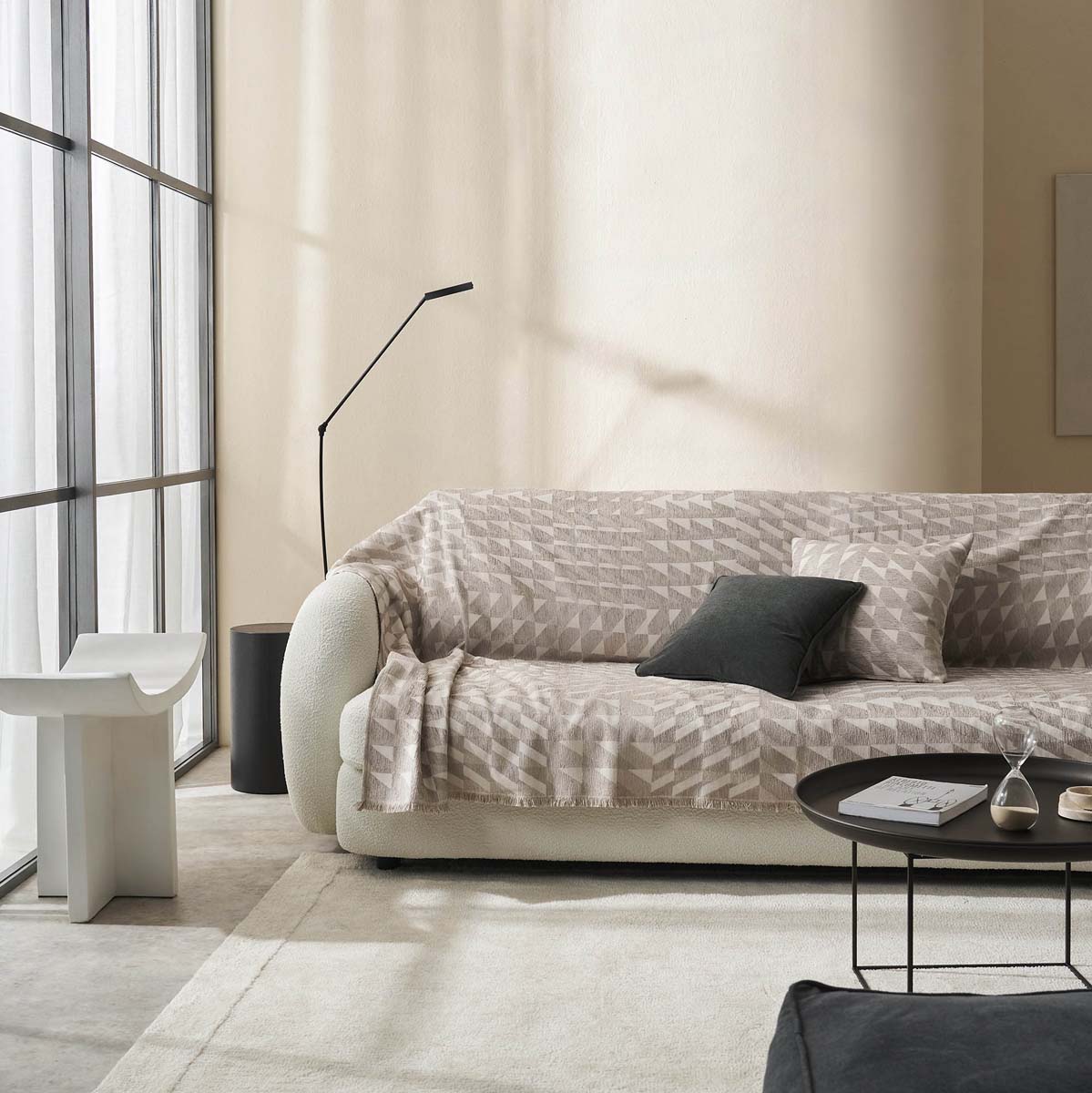 Ριχτάρι Καναπέ Τετραθέσιου (180x350) Gofis Home Caspian Beige 156/06