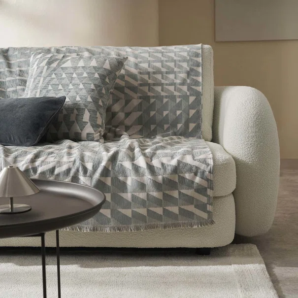 Ριχτάρι Πολυθρόνας (180x180) Gofis Home Caspian Weed Grey 156/07