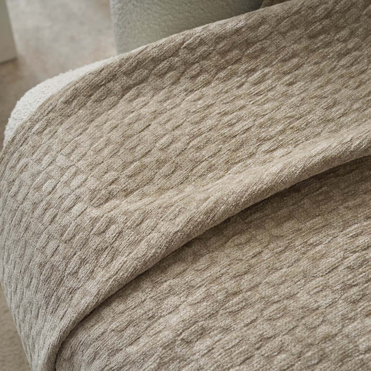 Ριχτάρι Πολυθρόνας (180X175) Gofis Home Ondine Beige 184 06 Λευκά Είδη Σαλονιού Ριχτάρια Καναπέ Χειμερινά Spitishop