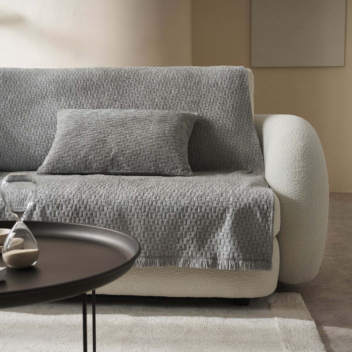 Ριχτάρι Καναπέ Διθέσιου (180x250) Gofis Home Ondine Silver Grey 184/15