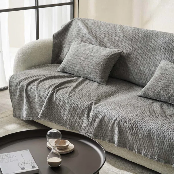 Ριχτάρι Καναπέ Τριθέσιου (180x300) Gofis Home Ondine Silver Grey 184/15