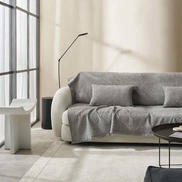 Ριχτάρι Καναπέ Τετραθέσιου (180x350) Gofis Home Ondine Silver Grey 184/15