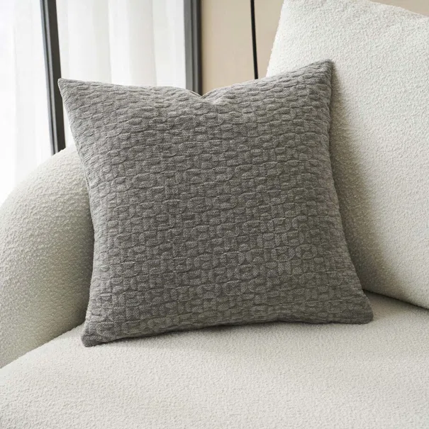 Διακοσμητική Μαξιλαροθήκη (50x50) Gofis Home Ondine Silver Grey 184/15
