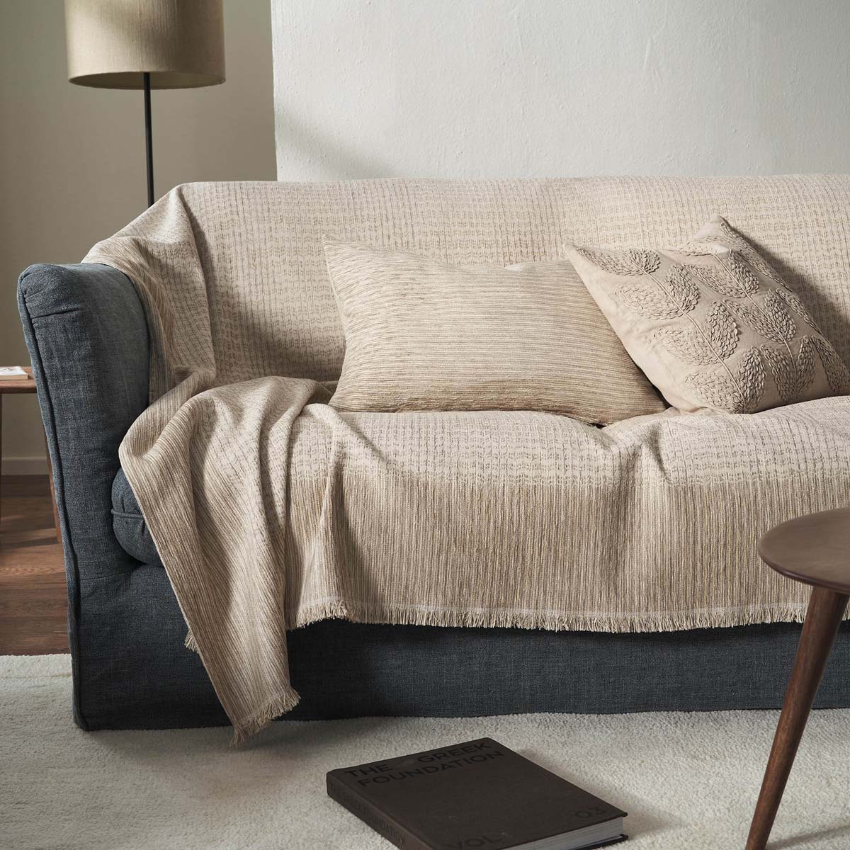 Ριχτάρι Καναπέ Τετραθέσιου (180x350) Gofis Home Meadow Beige 160/06