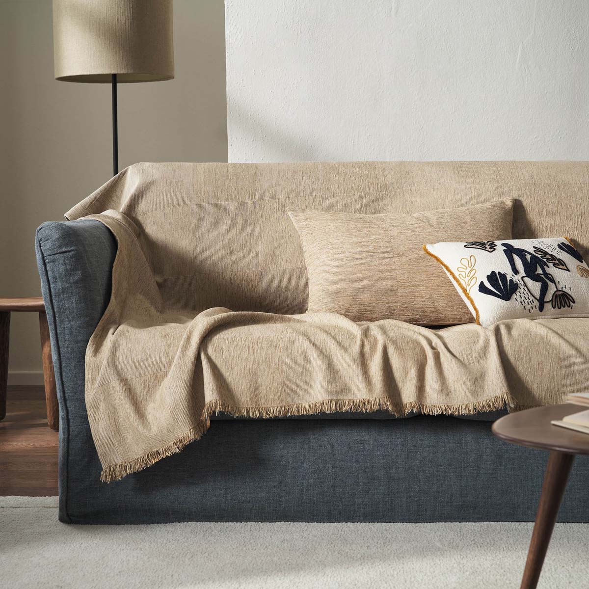 Ριχτάρι Πολυθρόνας (180x180) Gofis Home Zephyr Sesame Beige 146/06