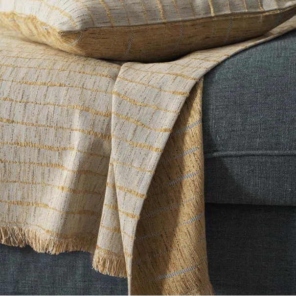 Ριχτάρι Καναπέ Τριθέσιου 2 Όψεων (180x310) Gofis Home Vespera Leaf Gold 148/04