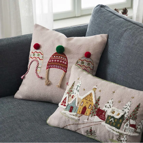 Χριστουγεννιάτικη Μαξιλαροθήκη (43x43) Gofis Home Xmas 298