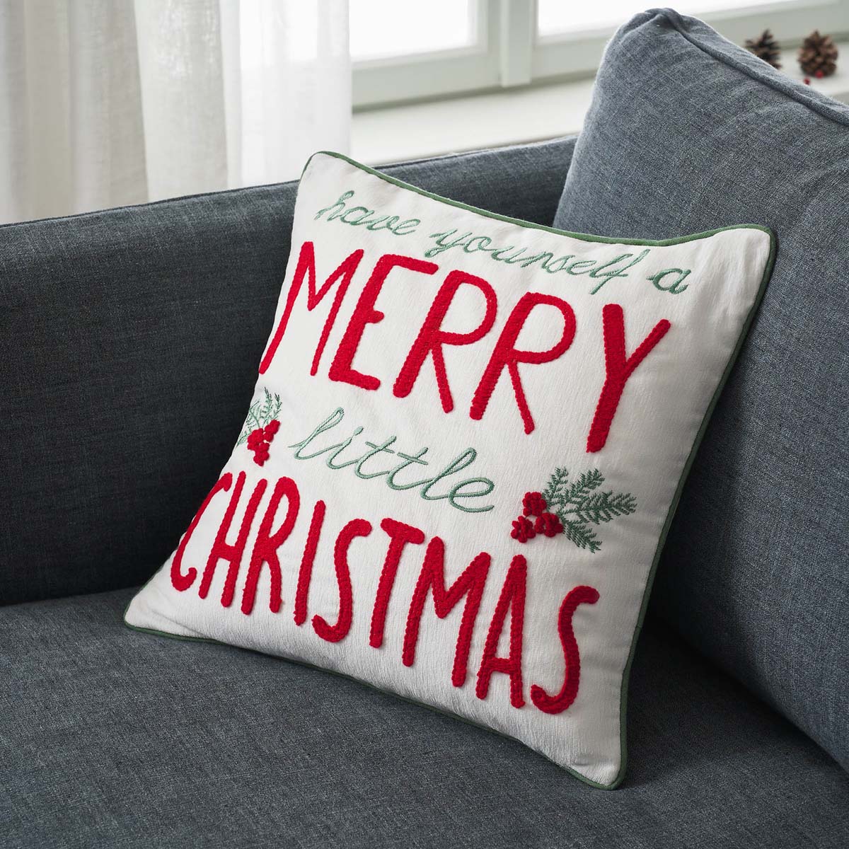 Χριστουγεννιάτικη Μαξιλαροθήκη (43x43) Gofis Home Xmas 385