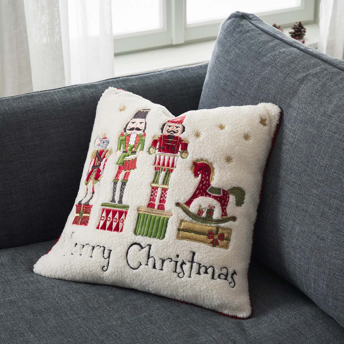 Χριστουγεννιάτικη Μαξιλαροθήκη (43x43) Gofis Home Xmas 314