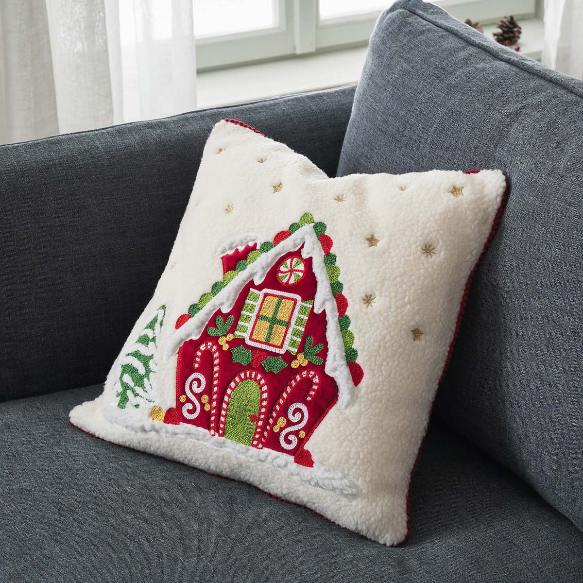 Χριστουγεννιάτικη Μαξιλαροθήκη (43x43) Gofis Home Xmas 315