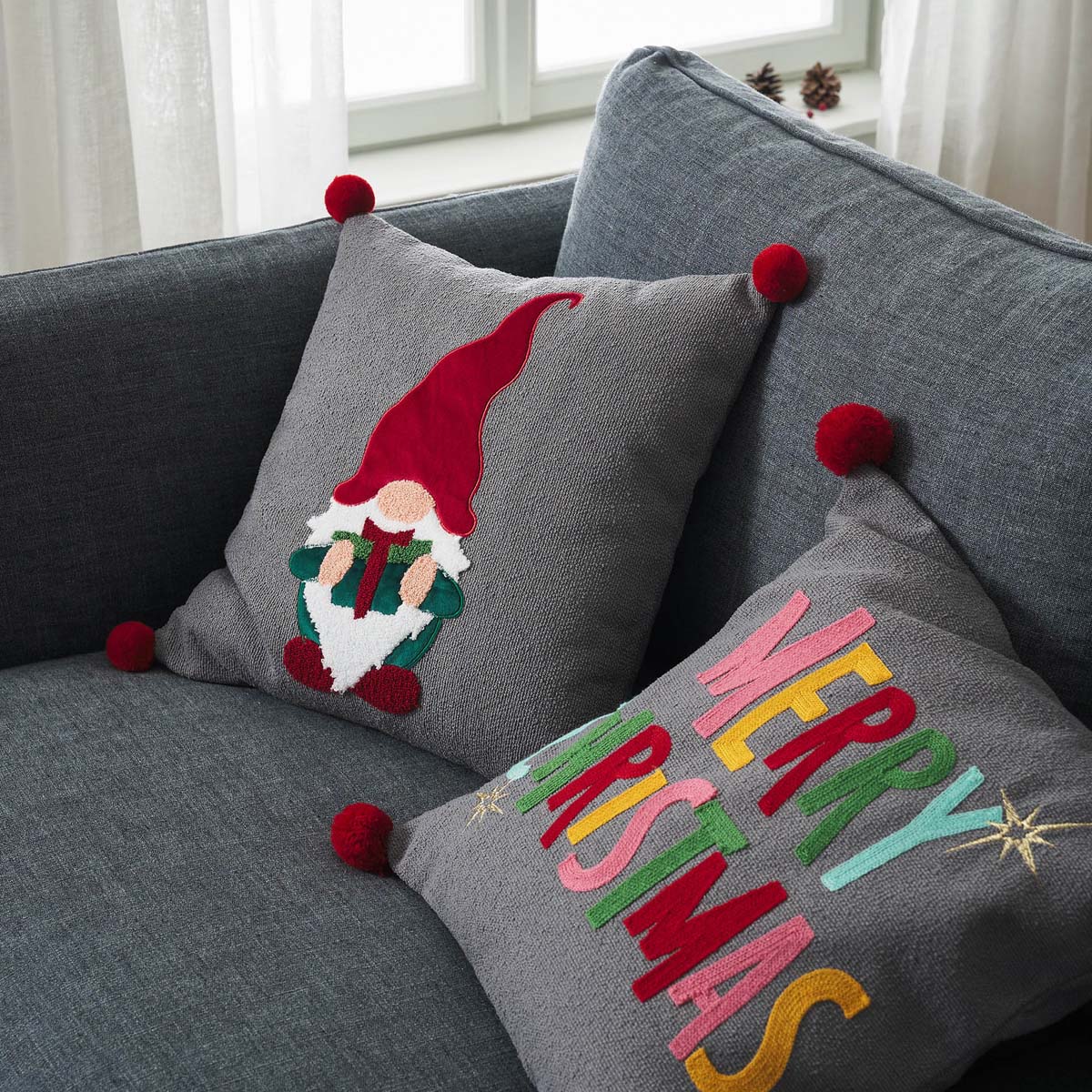 Χριστουγεννιάτικη Μαξιλαροθήκη (43X43) Gofis Home Xmas 361 Χριστουγεννιάτικα Μαξιλάρια Spitishop
