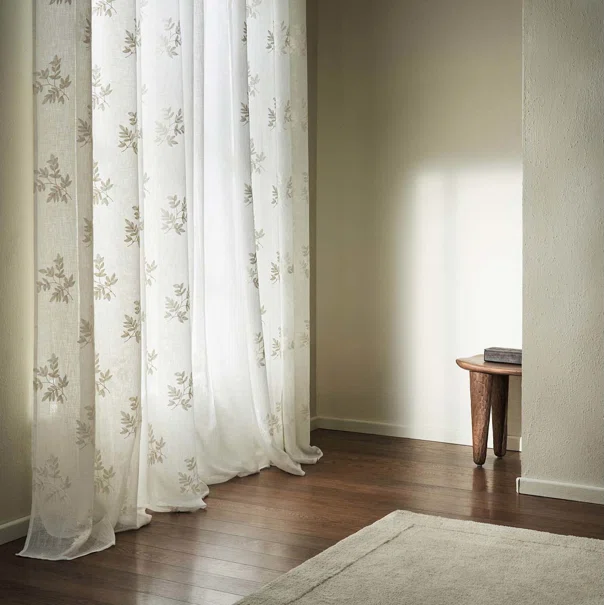 Κουρτίνα (140x280) Με Τρουκς Gofis Home Leaf Off White AW26 532/05