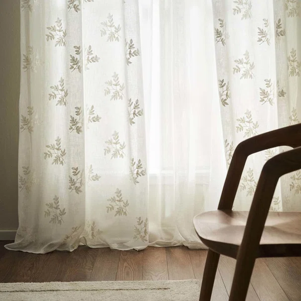 Κουρτίνα (140x280) Με Τρουκς Gofis Home Leaf Off White AW26 532/05