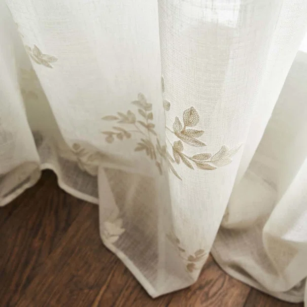 Κουρτίνα (140x280) Με Τρουκς Gofis Home Leaf Off White AW26 532/05