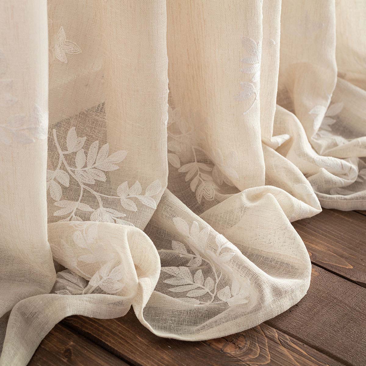 Κουρτίνα (140X280) με Τρέσα Gofis Home Leaf Beige Aw26 532 06 Κουρτίνες Κρεβατοκάμαρας Ρομαντικές Spitishop