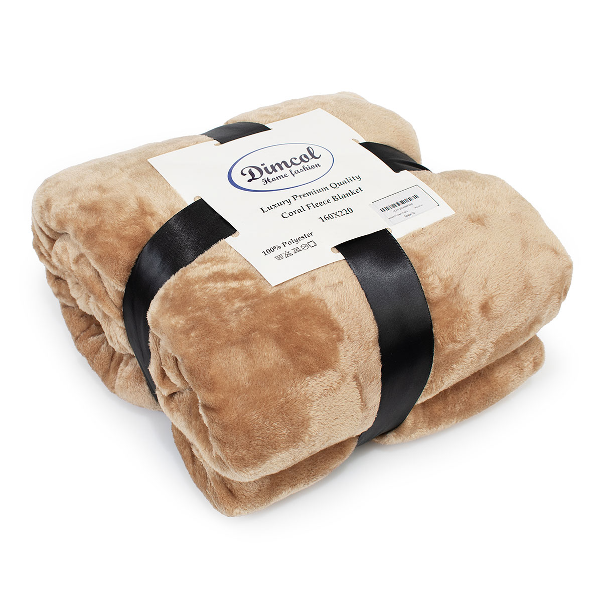Κουβέρτα Fleece Υπέρδιπλη (220X240) Dimcol Solid 02 Beige Λευκά Είδη Κρεβατοκάμαρας Κουβέρτες Υπέρδιπλες Spitishop