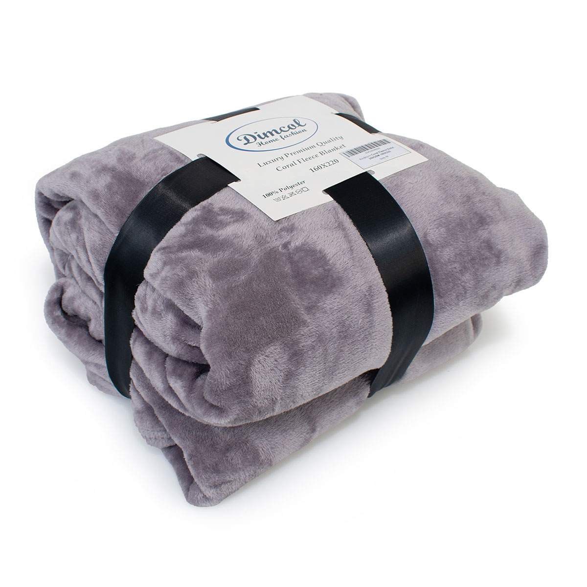 Κουβέρτα Fleece Υπέρδιπλη (220X240) Dimcol Solid 06 Grey Λευκά Είδη Κρεβατοκάμαρας Κουβέρτες Υπέρδιπλες Spitishop