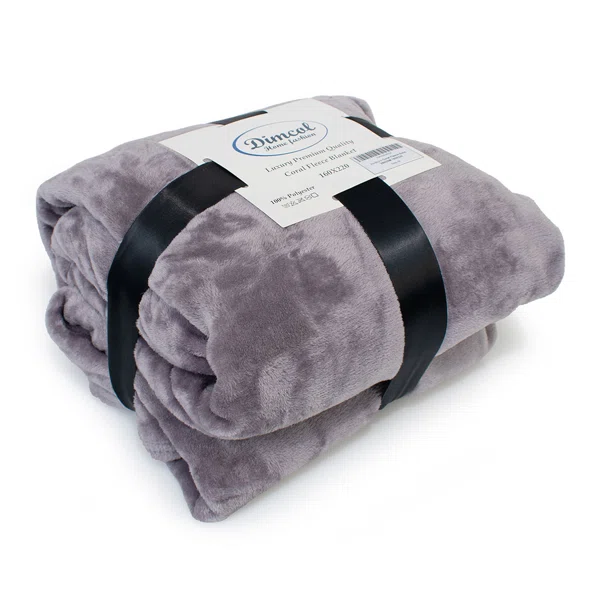 Κουβέρτα Fleece Υπέρδιπλη (220x240) Dimcol Solid 06 Grey