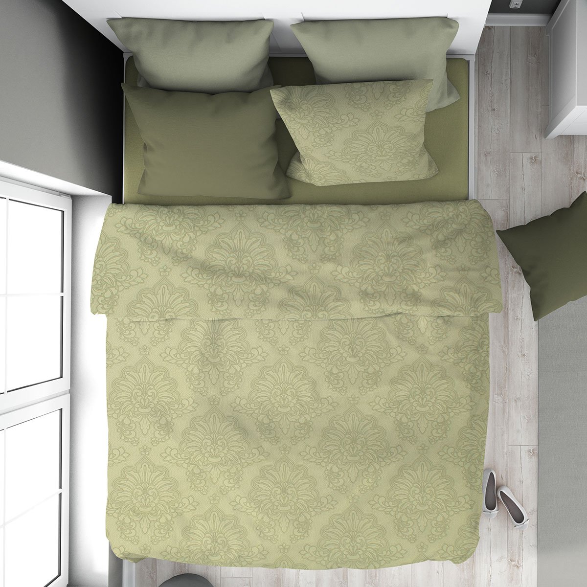 Πάπλωμα Μονό (160x240) Dimcol Άρτεμις 704 Light Olive