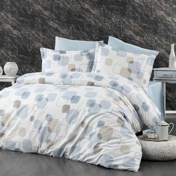 Πάπλωμα Μονό (160x240) Dimcol Μελίνα 707 White-Light Blue