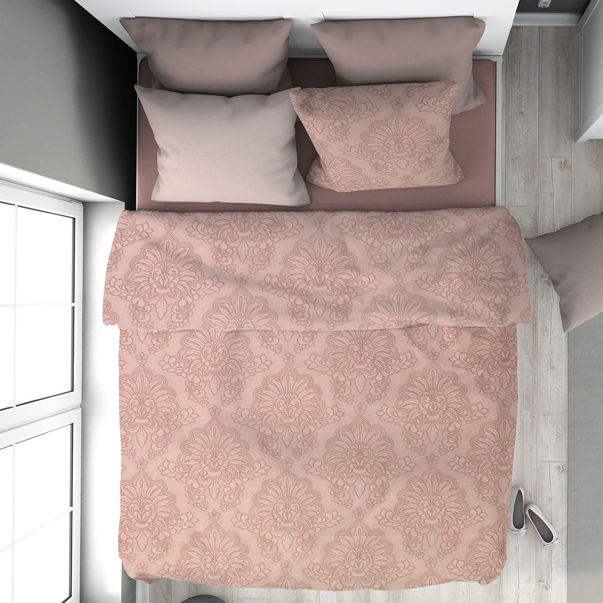 Πάπλωμα Υπέρδιπλο (220x240) Dimcol Άρτεμις 703 Dusty Rose