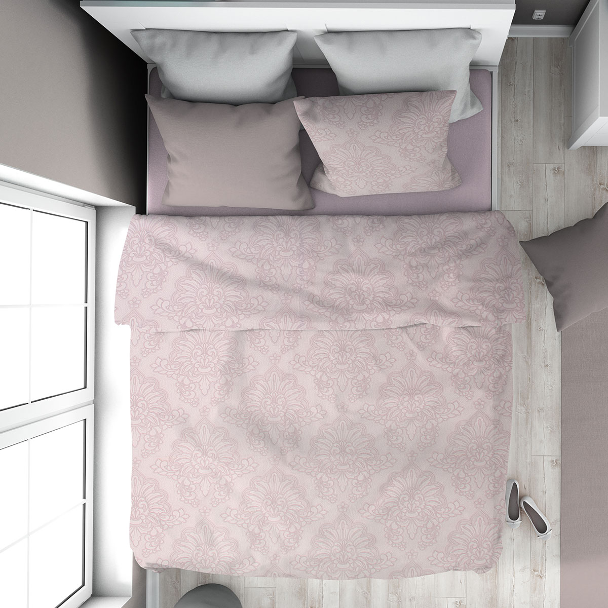 Σεντόνια Υπέρδιπλα (Σετ 240x270) Dimcol Άρτεμις 706 Light Purple
