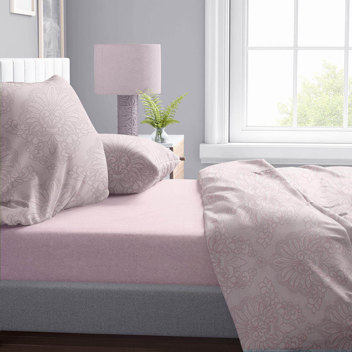 Σεντόνια Υπέρδιπλα (Σετ 240x270) Dimcol Άρτεμις 706 Light Purple