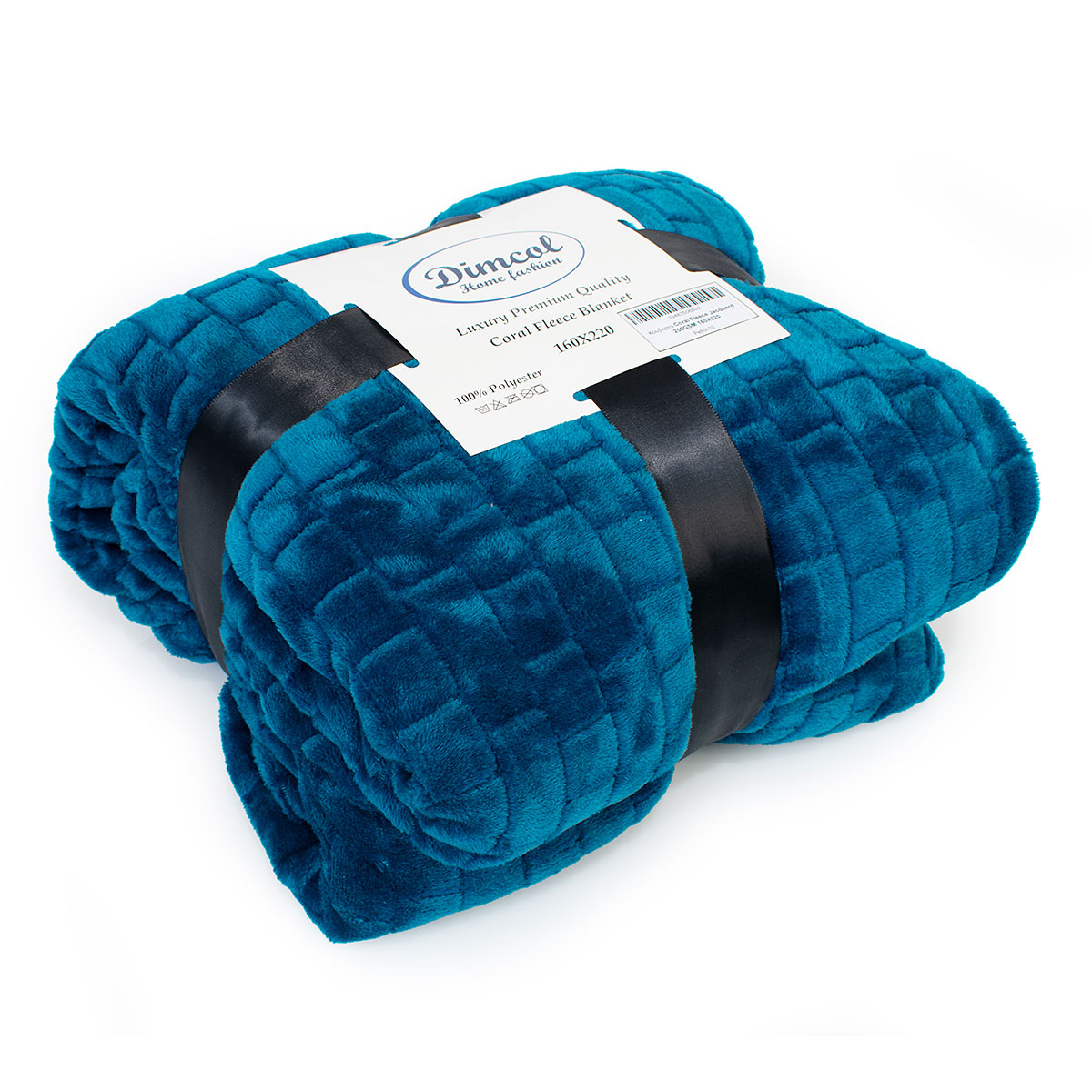 Κουβέρτα Fleece Μονή (160X220) Dimcol Brick 03 Petrol Λευκά Είδη Κρεβατοκάμαρας Κουβέρτες Μονές Spitishop