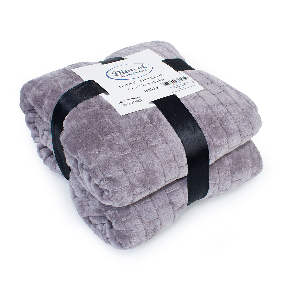 Κουβέρτα Fleece Μονή (160X220) Dimcol Brick 06 Grey Λευκά Είδη Κρεβατοκάμαρας Κουβέρτες Μονές Spitishop