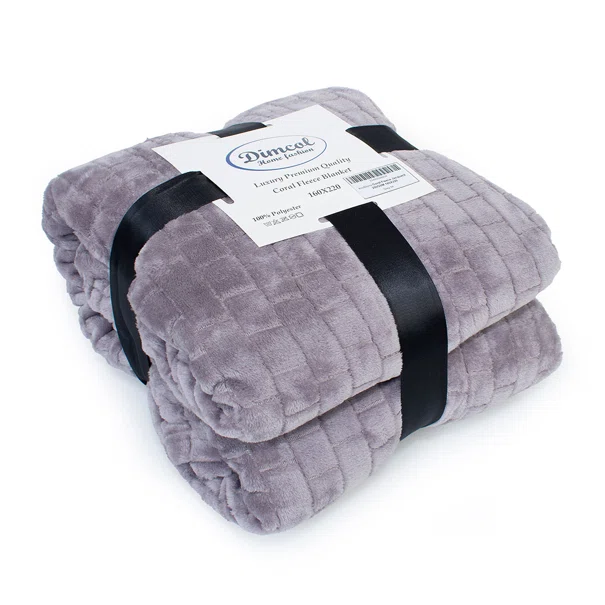Κουβέρτα Fleece Μονή (160x220) Dimcol Brick 06 Grey