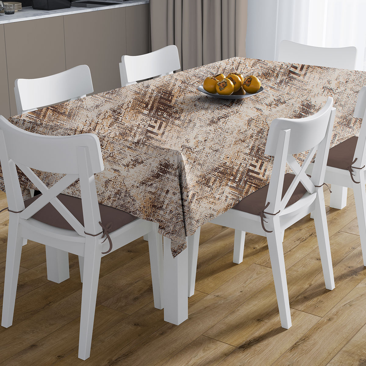 Αλέκιαστο Καρέ (90x90) Dimcol Skid Marks 472 Beige