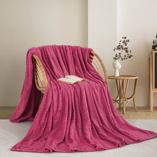 Κουβέρτα Fleece Ημίδιπλη (180x240) AdamHome 550 Fucshia