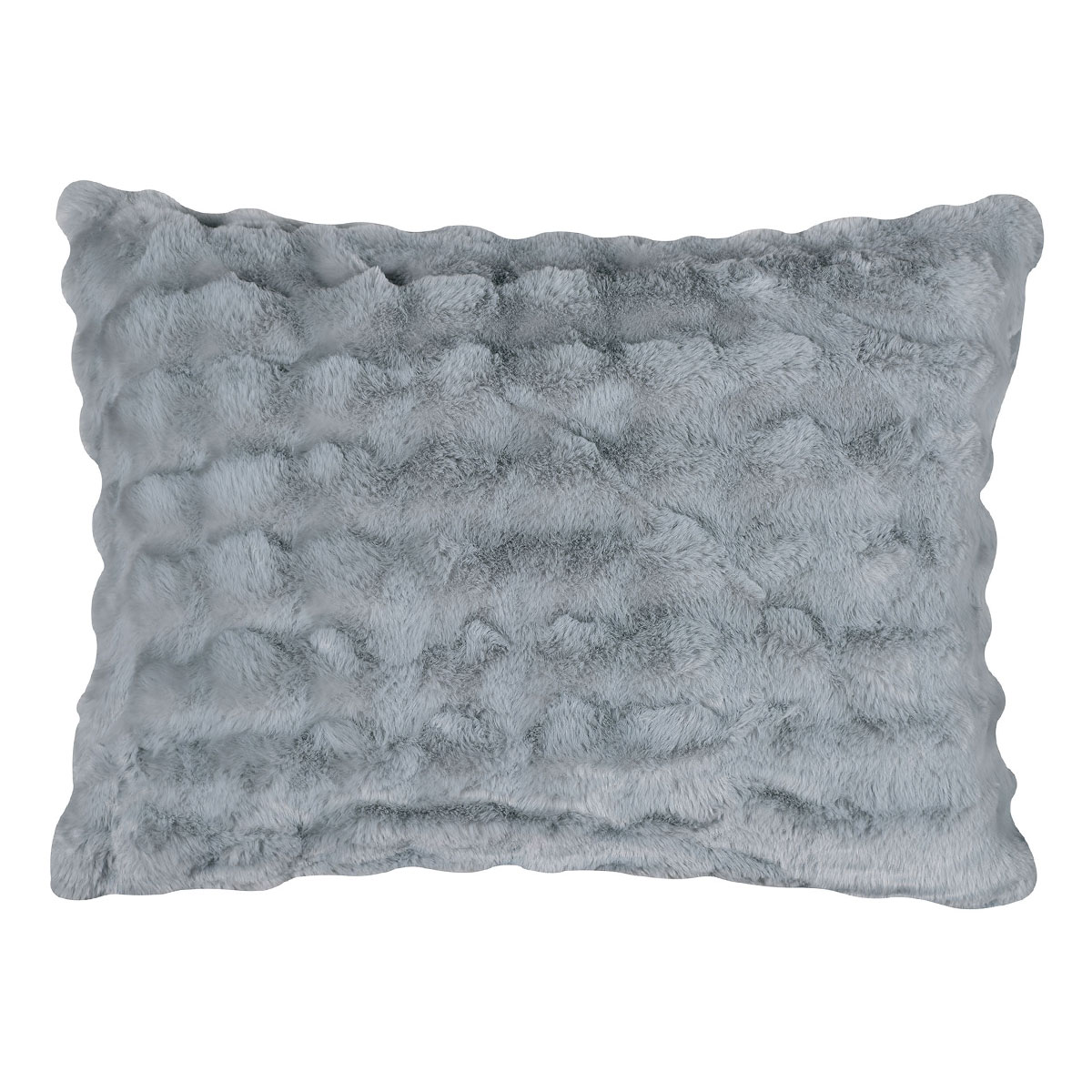 Γούνινη Μαξιλαροθήκη (50x70) Silk Fashion Burble Grey
