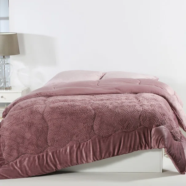 Κουβερτοπάπλωμα Υπέρδιπλο (220x240) Silk Fashion Plush Rust Red