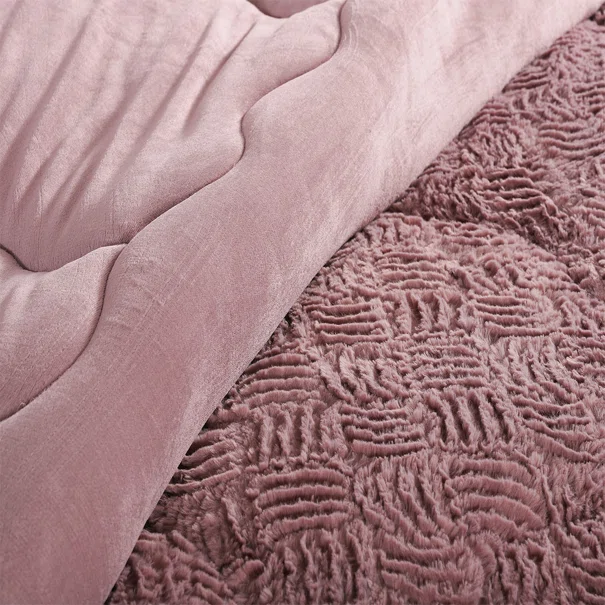 Κουβερτοπάπλωμα Υπέρδιπλο (220x240) Silk Fashion Plush Rust Red