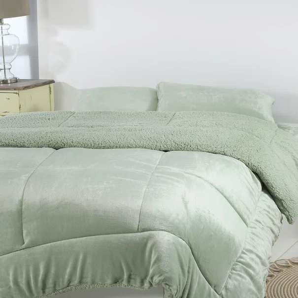Κουβερτοπάπλωμα Υπέρδιπλο (220x240) Silk Fashion Solid L.Green