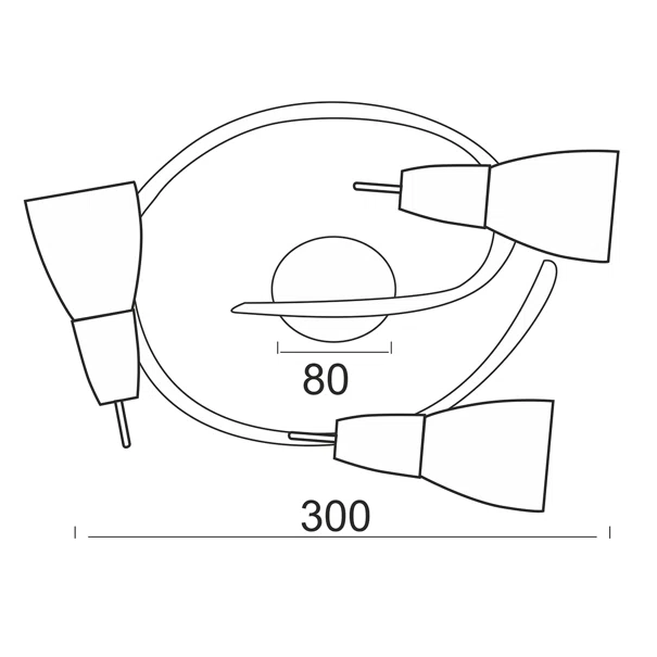 Σποτ Τρίφωτο Aca Kamet MC542NM3E Nickel