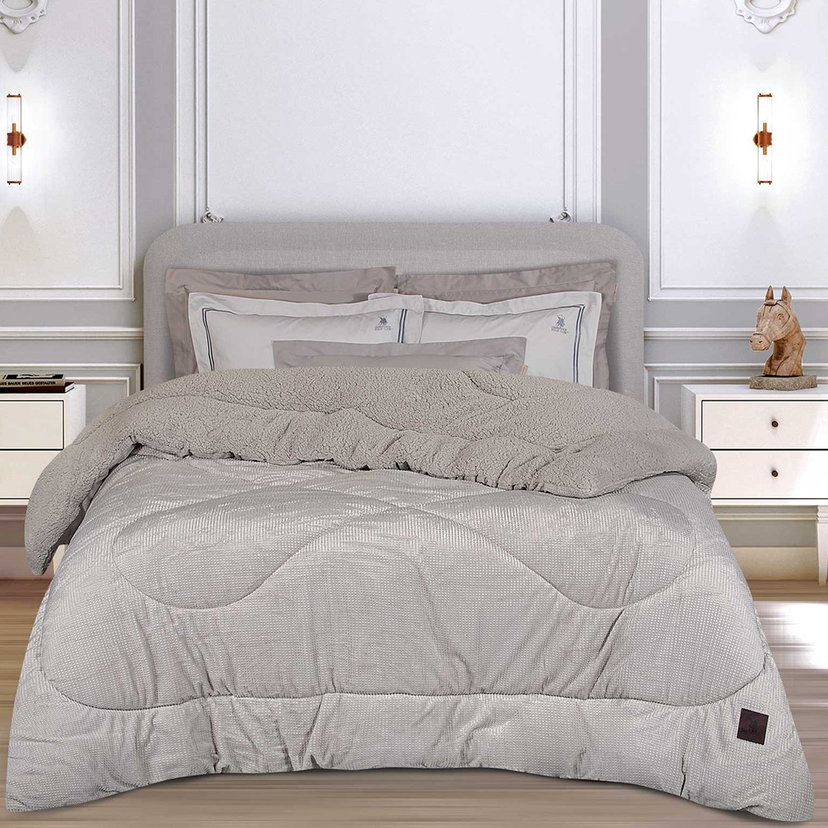 Κουβερτοπάπλωμα Υπέρδιπλο (220x240) Greenwich Polo Club Essential 3955 Ice Grey