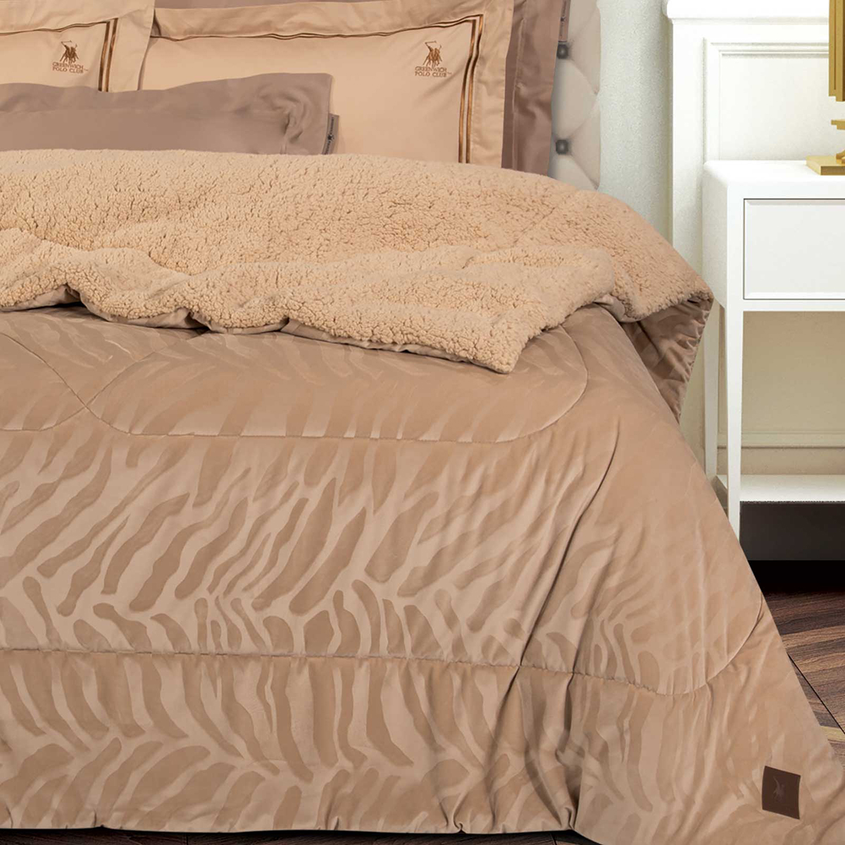 Κουβερτοπάπλωμα King Size (240X250) Greenwich Polo Club Essential 4434 Λευκά Είδη Κρεβατοκάμαρας Παπλώματα Spitishop