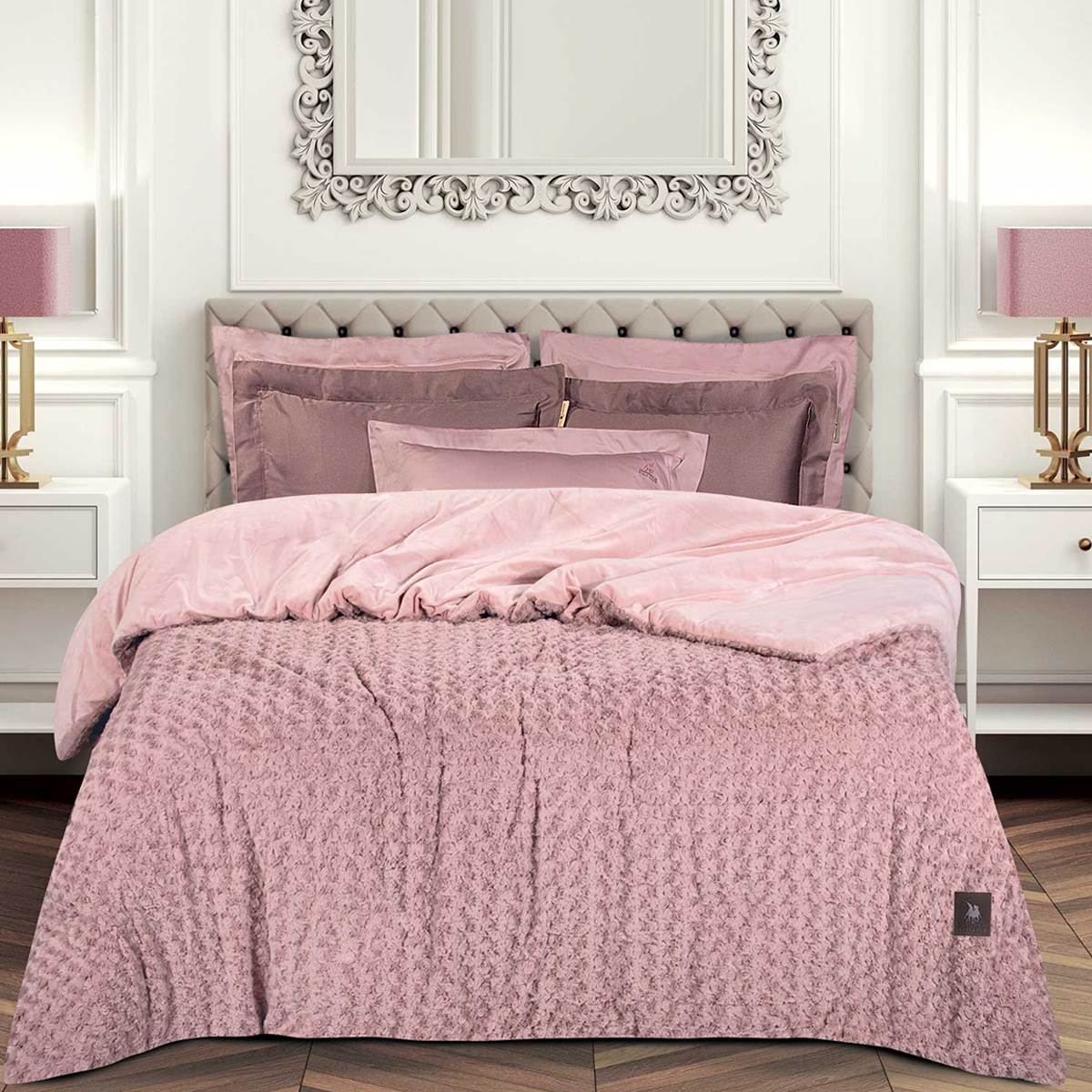 Γούνινο Κουβερτοπάπλωμα King Size (240x250) Greenwich Polo Club Essential 3961 Nude