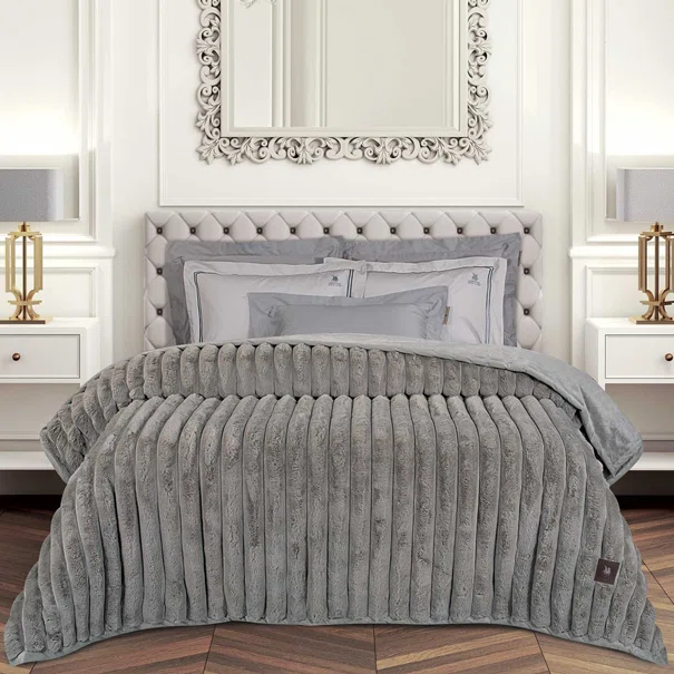 Κουβέρτα Γούνινη Υπέρδιπλη (220x240) Greenwich Polo Club Essential 3831 Taupe