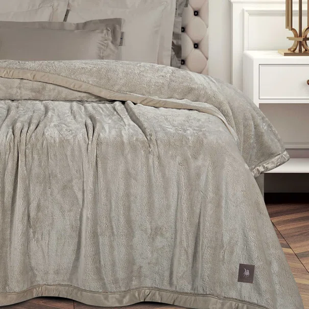 Κουβέρτα Βελουτέ King Size (240x250) Greenwich Polo Club Essential 3972 Taupe