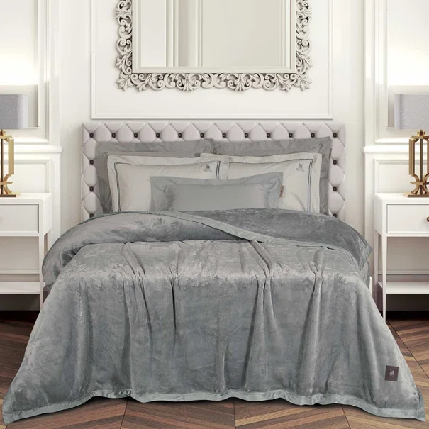 Κουβέρτα Βελουτέ King Size (240x250) Greenwich Polo Club Essential 3971 Grey