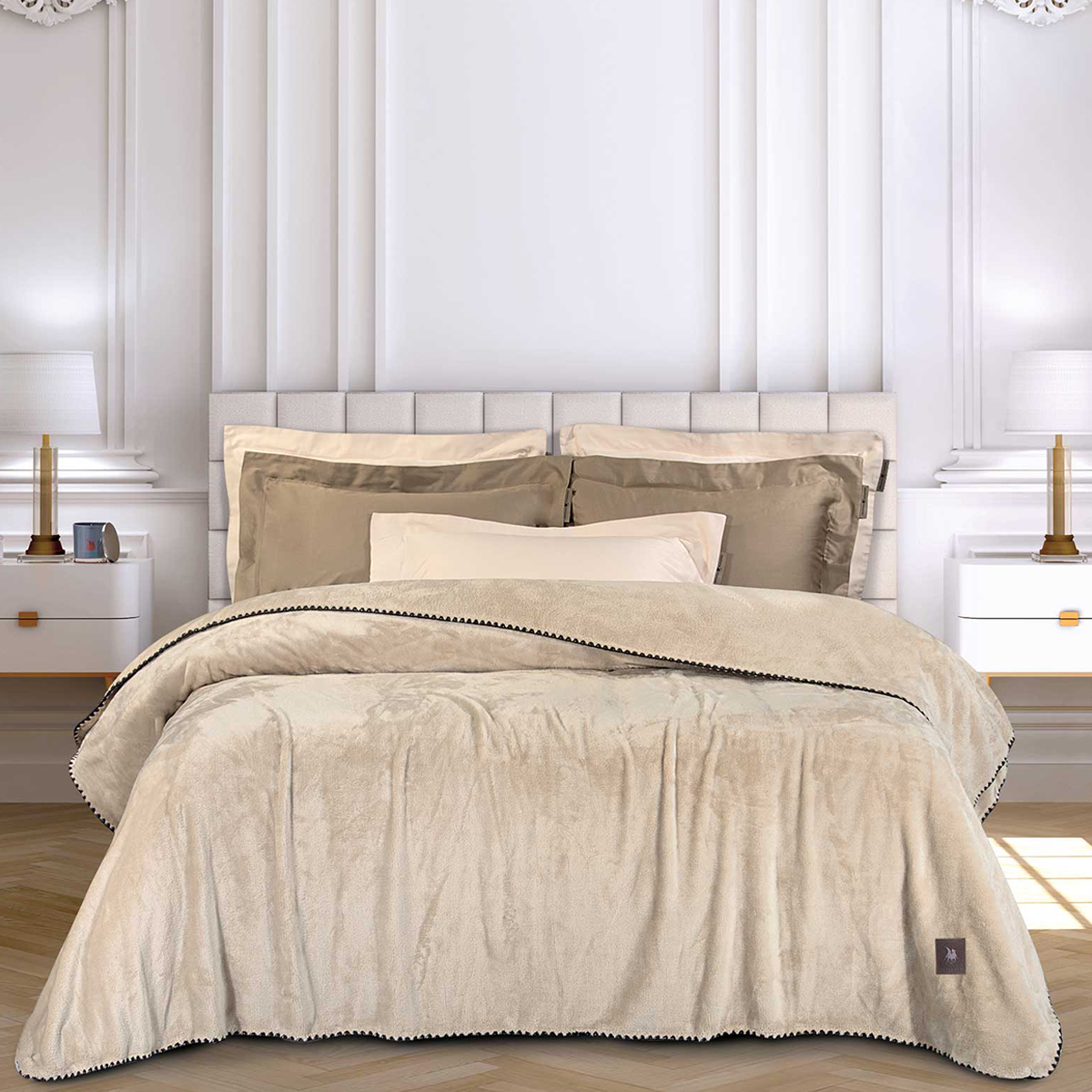 Κουβέρτα Fleece Μονή (170x240) Greenwich Polo Club Essential 4438 Beige