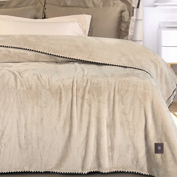 Κουβέρτα Fleece Υπέρδιπλη (220x240) Greenwich Polo Club Essential 4438 Beige