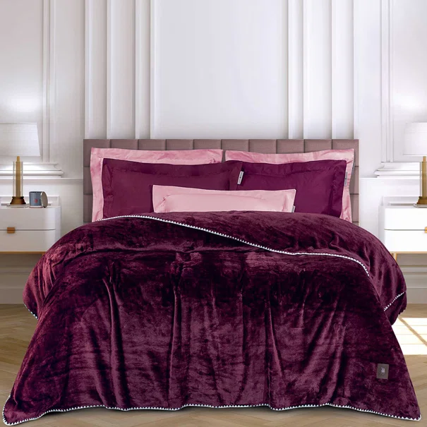 Κουβέρτα Fleece Υπέρδιπλη (220x240) Greenwich Polo Club Essential 4440 Bordeaux